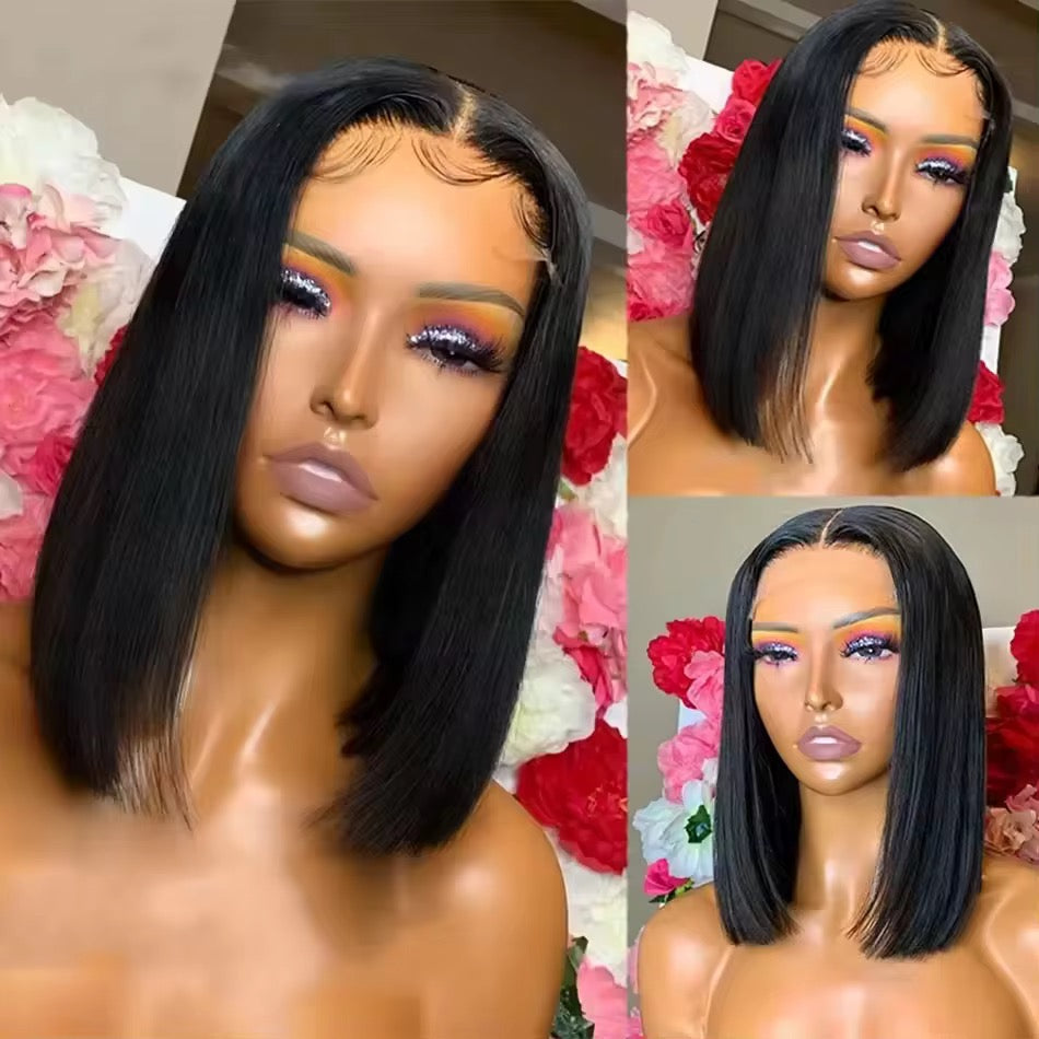 Bob Cut Lace Frontal Wig Human Hair