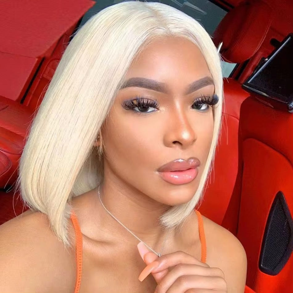 Bob Cut Lace Frontal Wig Human Hair