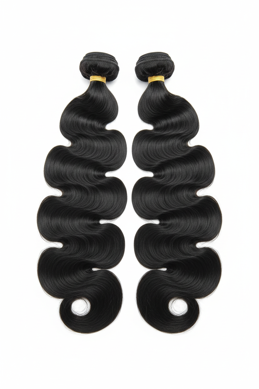 Natural Black Thick Body Wave Hair 2 Bundle Deal Full Size — Suzie's Dream Girl Beauty Hair